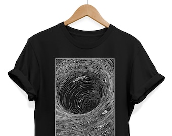 Minimalist Vortex Shirt: Abstract Grunge Graphic Tee