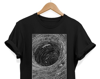 Chemise Vortex, Vêtements Grunge, Chemise abstraite, Tee Artsy, Top géométrique, Art moderne, Cadeau artistique, Streetwear décontracté, Vêtements esthétiques