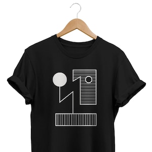 Minimalist Abstract T-Shirt: Geometric Modern Art Tee
