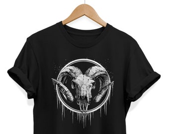 Tierschädel T-Shirt: Gothic Emo Bekleidung