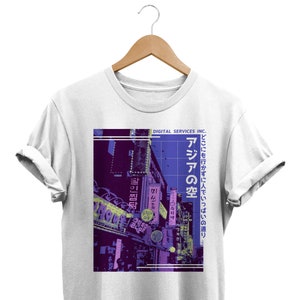 Synthwave Asian Street Tshirt, Vaporwave Aesthetic shirt, Edgy Clothes, Retrowave Clothing, Anime Kleidung, Japan Streetwear, J-Fashion Tee