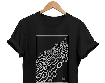 Abstract Graphic T-Shirt, Minimalist Artsy Tee, Unisex Fashion