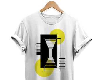 90s Abstract T-Shirt: Minimalist Geometric Art Tee