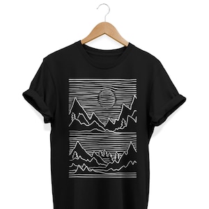 Abstract Shirt, Alternative T-shirt, Graphic Tee, Minimalist Clothes, Geometric Outfit, Abstract Clothes, Line Art Top, Aesthetic Clothing