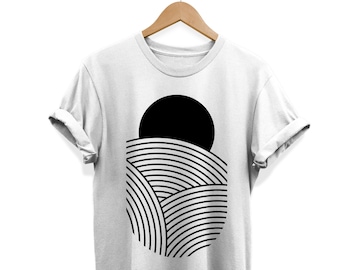 90s Abstract T-Shirt: Minimalist Geometric Art Tee