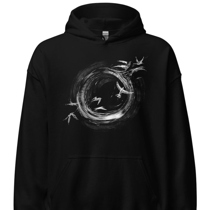 Black Graphic Art Hoodie - Etsy