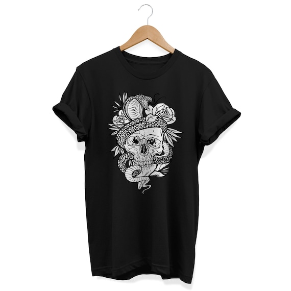 Snake Skull T shirt Grunge Clothes Alternative Clothing Aesthetic Shirt Goth T Shirt Edgy Outfit E girl Top E boy Clothes Gothic Tee Etsy UK