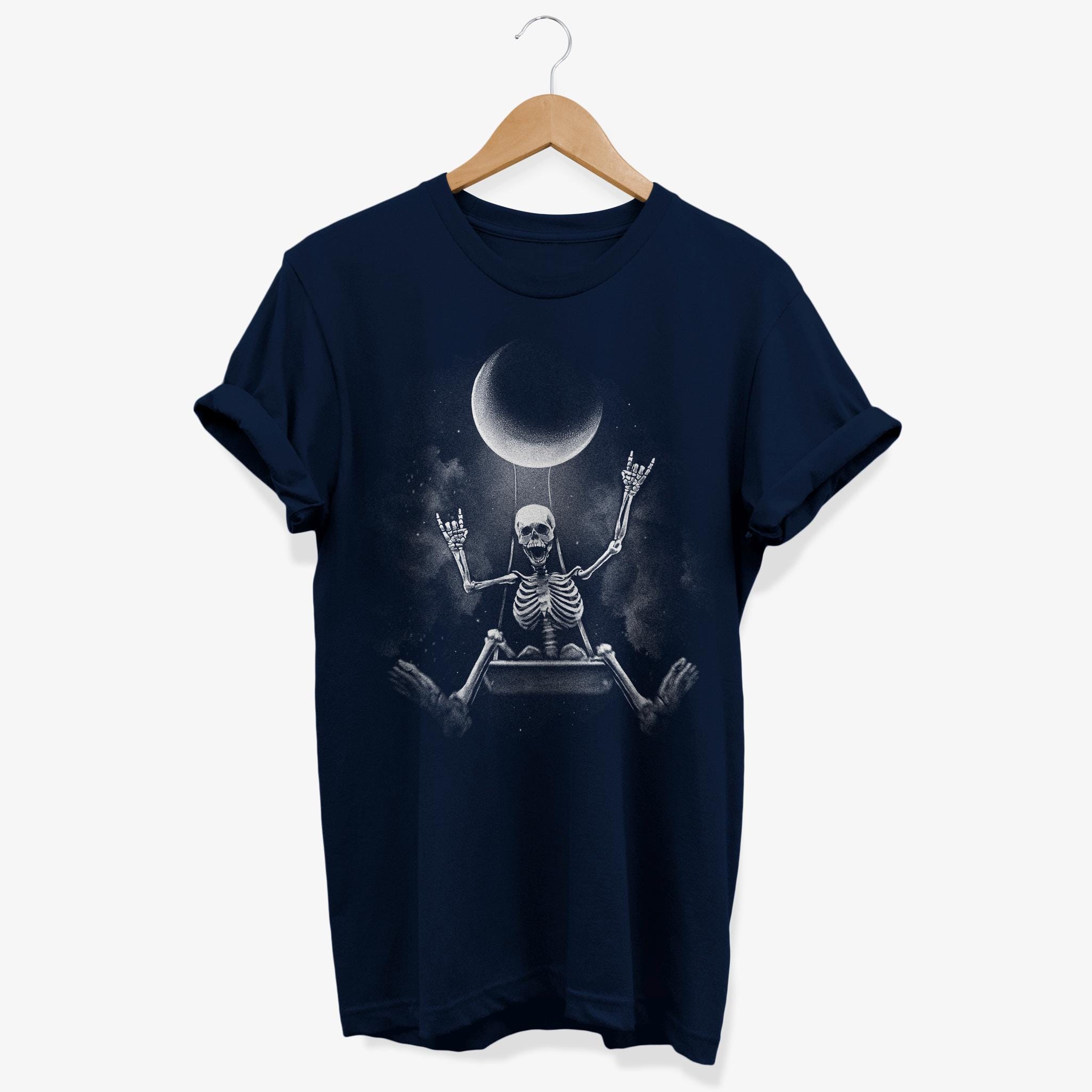 トップス PHENOMENON Crescent Moon Graphic T Shirt Crescent Moon T-shirt - Gothic Moon T-shirt - Half Moon