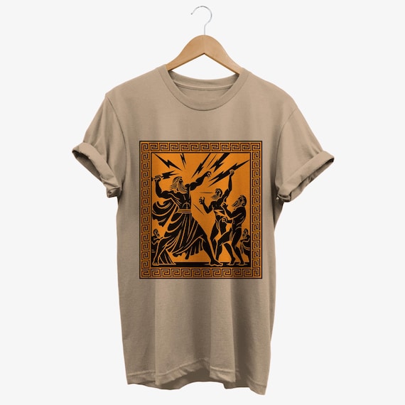 The Titanomachy Greek Mythology T-shirt, Zeus Vs Titans Tee