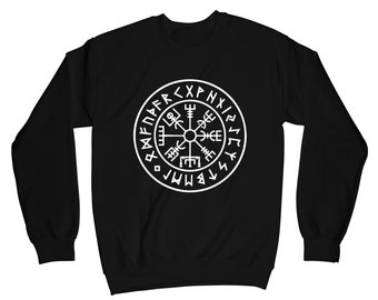 Runes Sweatshirt, Old Futhark Jumper, Pagan Clothing, Witchcraft Sweater, Occult Pullover, Nordic Mythology Clothes, Witchy Outfit
