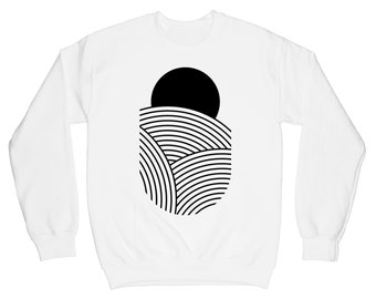 Line Art Sweatshirt, Minimalist Sweater, Artsy Jumper, Geometric Clothes, Modern Art Gift, Minimal Apparel, Aesthetic Clothing, Streetwear