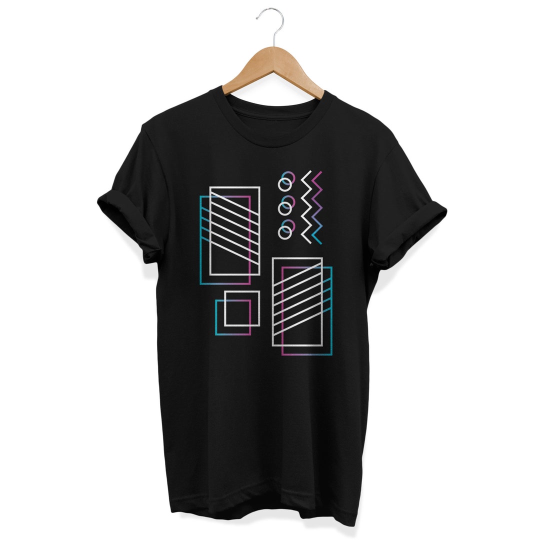 90s Abstract Shirt Minimalist T-shirt Artsy Tee Geometric - Etsy