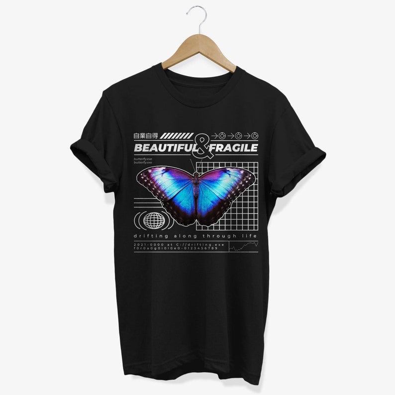 beautiful fragile butterfly urban streetwear