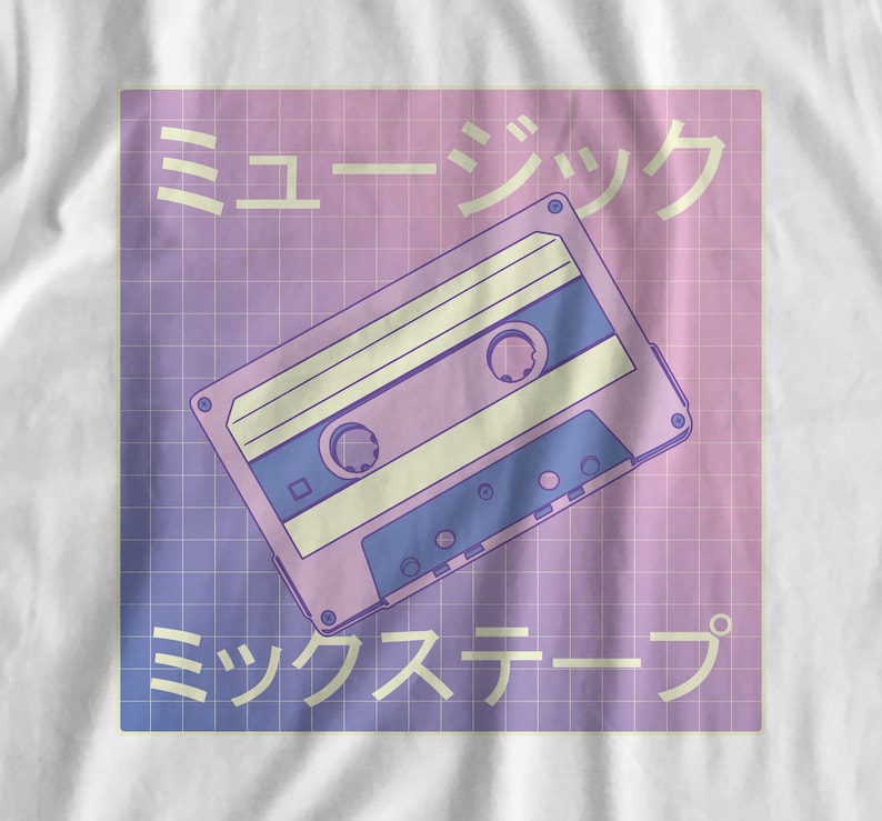 Vaporwave Mixtape Tshirt Japanese Aesthetic Retro Clothes | Etsy