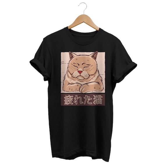 Vintage Lazy Cat Shirt Wise Cat T-shirt 