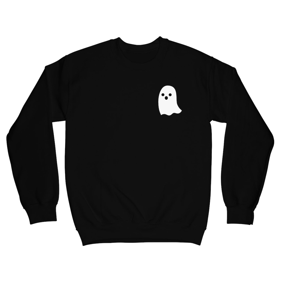 Ghost Sweatshirt Spooky Graphic Jumper Halloween Pullover | Etsy