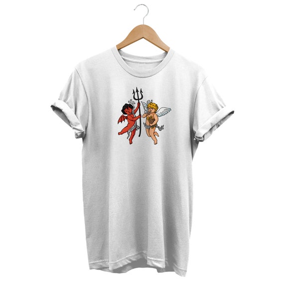 Vintage Celestial Moon Cherub Angel Tee T-Shirt Vintage Celestial Moon Cherub Angel Tee T-Shirt