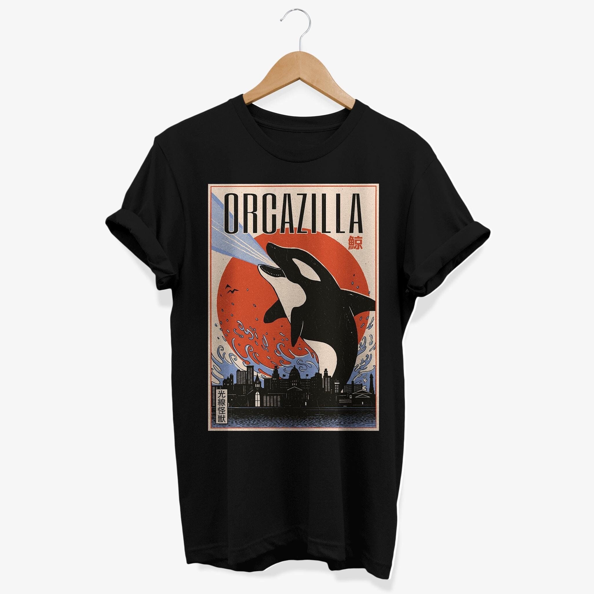 Orcazilla T-shirt: Japanese Monster Graphic Tee - Etsy