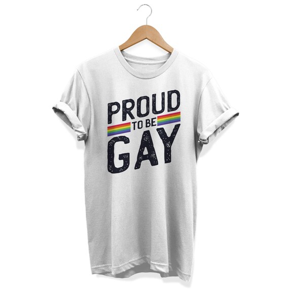 Rainbow Shirt Proud to Be Gay Tee Pride Top Lesbian T shirt
