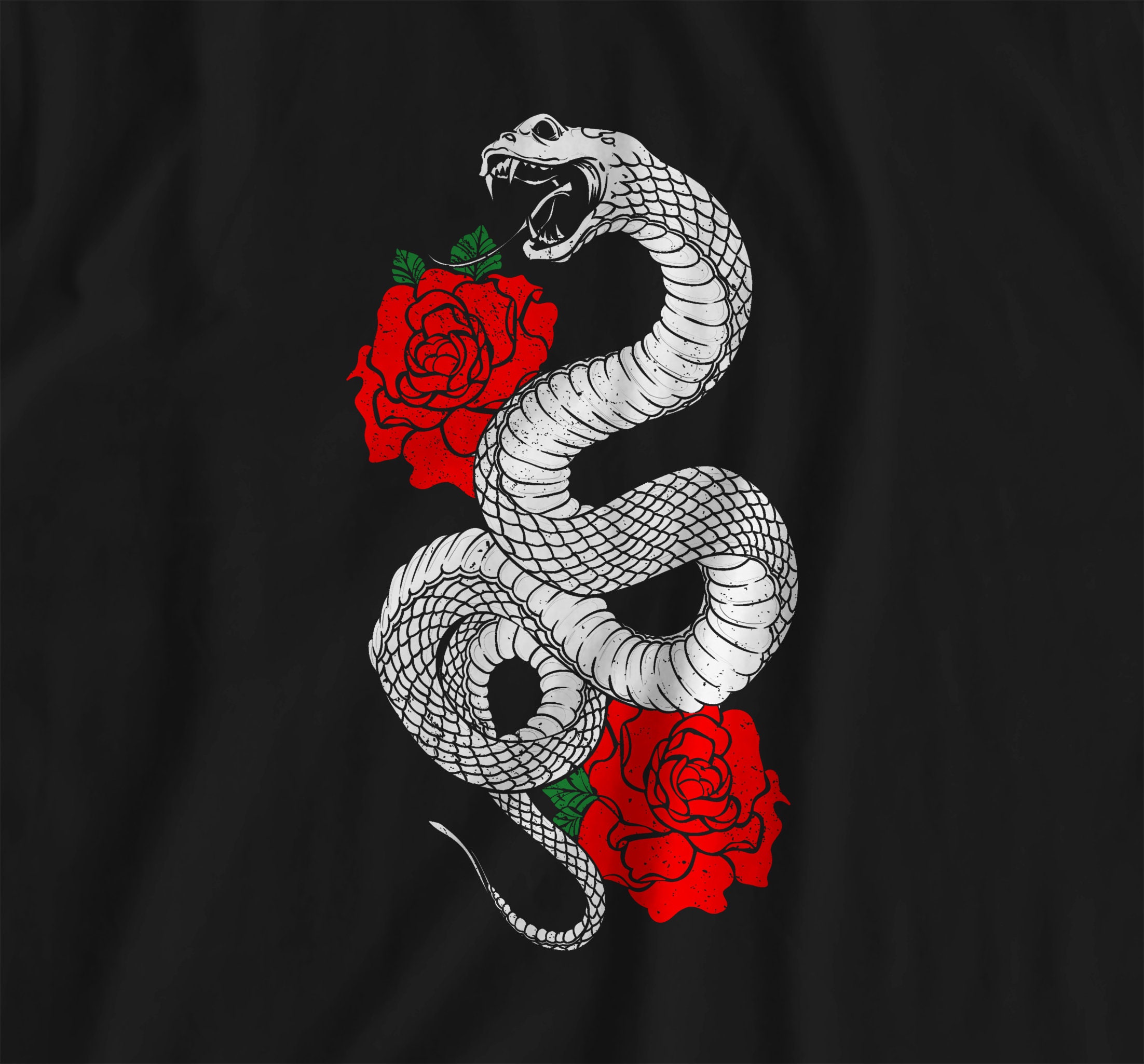 Snake Roses T-shirt, Grunge Clothes, Alternative Clothing
