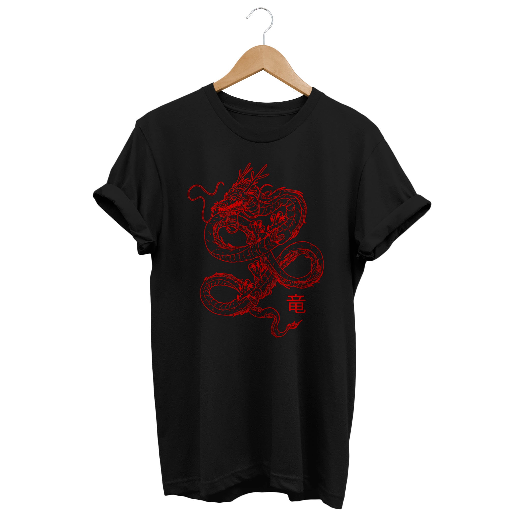 Japanese Aesthetic Red Dragon T-shirt 