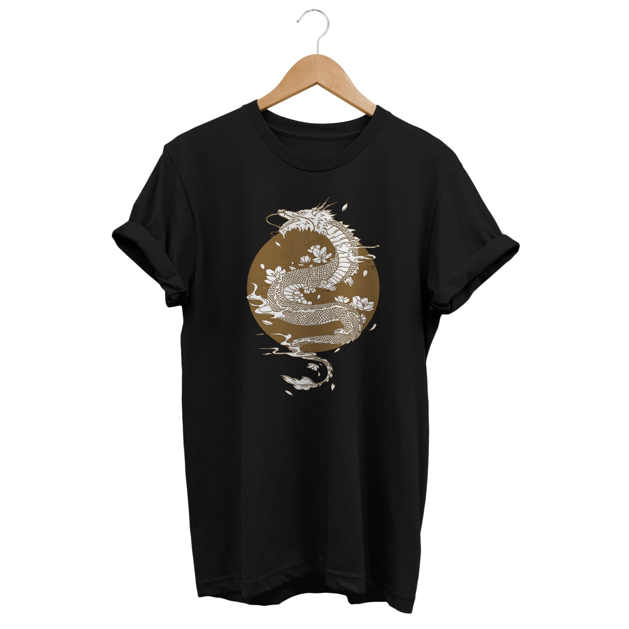 White Dragon T-shirt Grunge Clothes Japan Streetwear - Etsy
