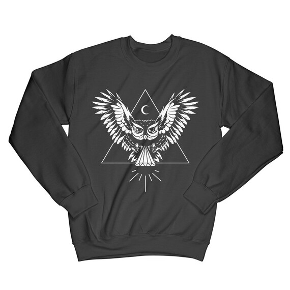 Owl Graphic sweatshirt, crew neck jumper sweater, Forest animals crewneck Jumper, Hipster Gifts Owl Graphic sweatshirt, crew neck jumper sweater, Forest animals crewneck Jumper, Hipster Gifts