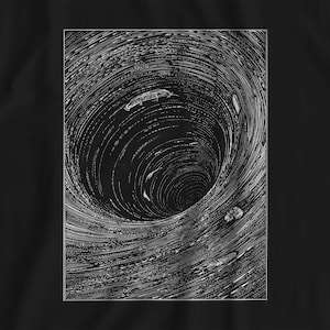 Vortex Shirt, Grunge Clothing, Abstract Shirt, Artsy Tee, Geometric Top, Modern Art, Artistic Gift, Casual Streetwear, Aesthetic Clothing image 2