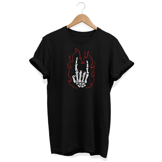Skeleton Metal Hands T-Shirt Gothic Goth Skeleton Metal Hands T-Shirt Gothic Goth