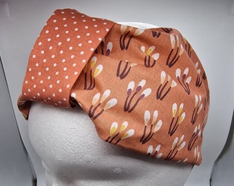 Knot headband, fabric tiara, turban headband, hair accessory, floral headband, coral headband