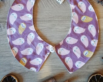 Peter pan collar, detachable collar, tailored collar, cotton collar, owl collar, lilac collar