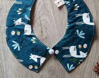 Peter pan collar, detachable collar, tailored collar, cotton collar, forest animal collar