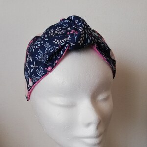 Headband with knot, fabric tiara, turban headband, hair accessory, fox headband, patterned headband
