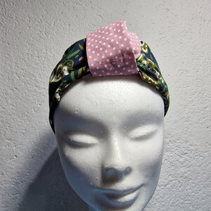 Knot headband, fabric tiara, turban headband, hair accessory, floral headband, pink headband