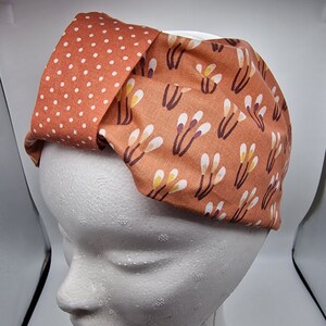Knot headband, fabric tiara, turban headband, hair accessory, floral headband, coral headband