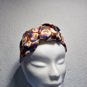 Knot Headband, Fabric Tiara, Turban Headband, Hair Accessory, Floral Headband, Rust Headband