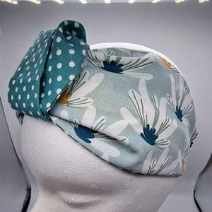 Headband with knot, fabric tiara, turban headband, hair accessory, match headband, light blue headband
