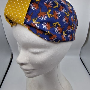 Knot headband, fabric tiara, turban headband, hair accessory, floral headband, blue headband
