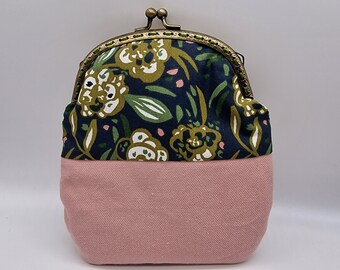 Clutch bag for everything, hand clutch, click clac clutch bag, snap pouch, autumn clutch, rose clutch bag, floral clutch
