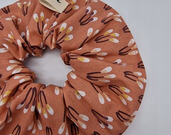 Hair elastic, hair accessory, autumn fabric scrunchie, coral elastic, match elastic