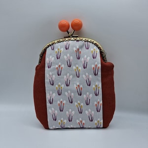 Pochette pour tout, pochette à main, pochette clic clac, pochette à pression, pochette d’automne, pochette rouille
