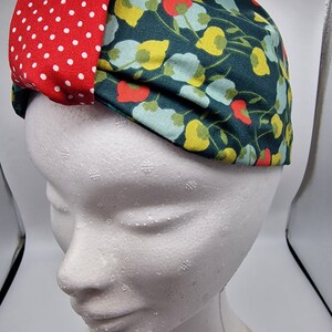 Headband with knot, fabric tiara, turban headband, hair accessory, floral headband, leaf headband
