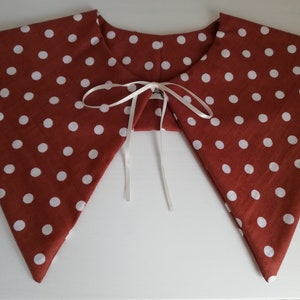 Maxikragen, Zehenkragen, abnehmbarer Kragen, Peter Pan Polka Dot Kragen, Maßgeschneiderter Kragen, Baumwollkragen, Rostkragen