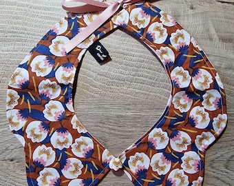Peter Pan collar, detachable collar, tailored collar, cotton collar, floral collar