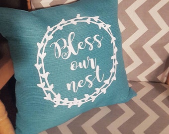 Bless Nest Pillow Etsy