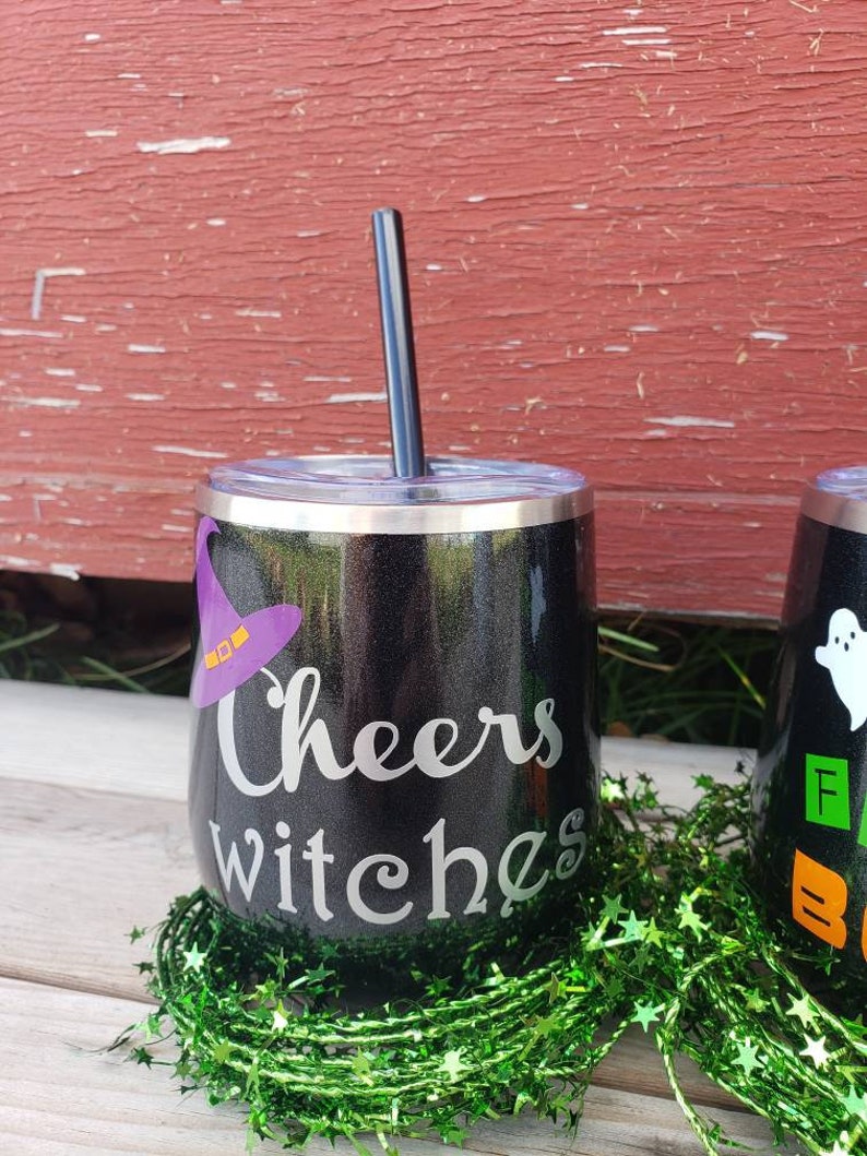 Halloween Tumbler Cheers Witches Stainless Steel Wine Tumbler-Double Insulated