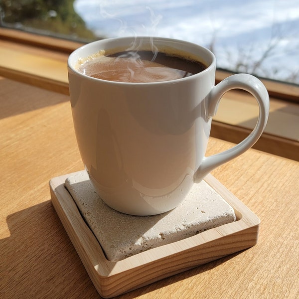 Cozy Coffee Coaster - Hot Stone Mug Warmer