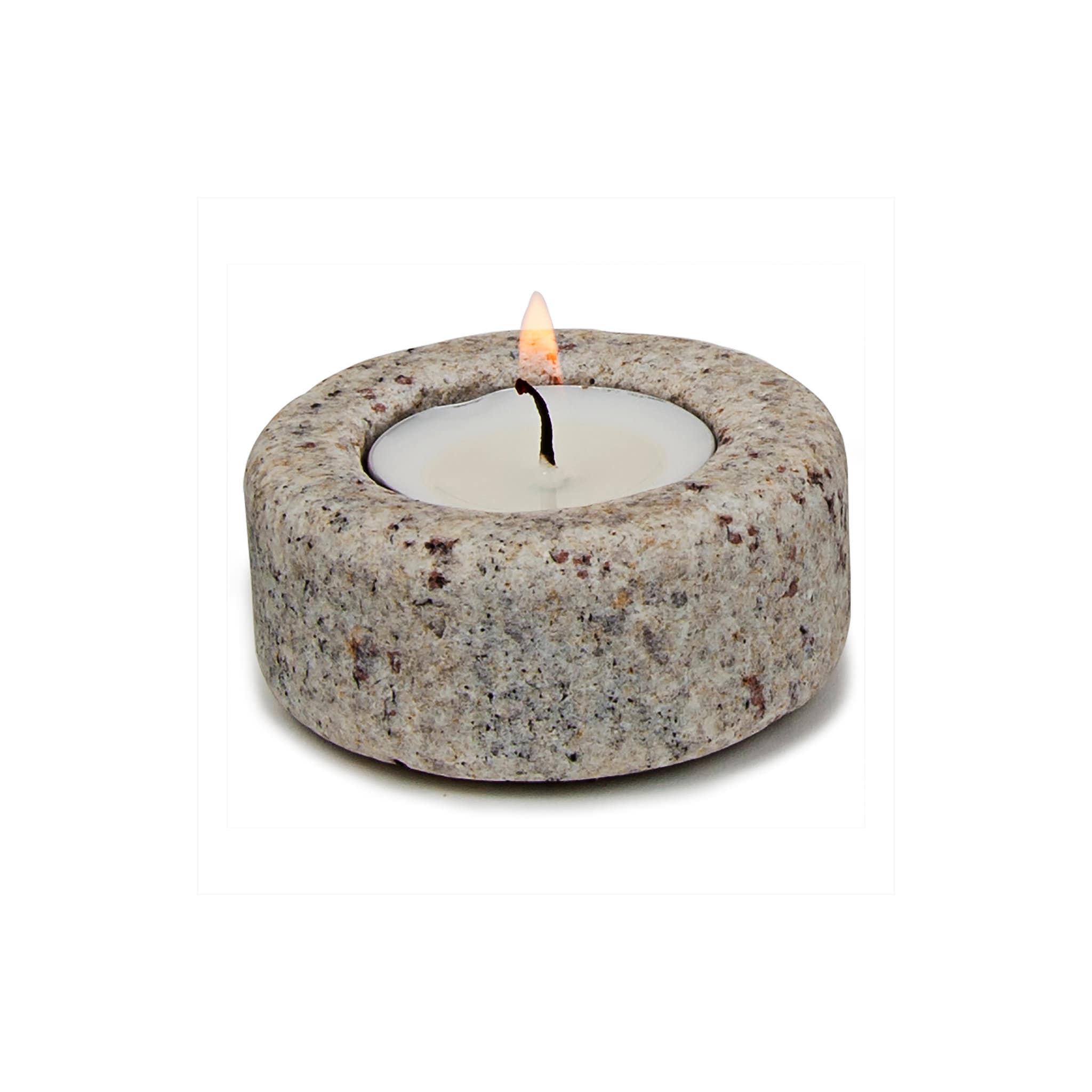 Solid Granite Tea Light Candle Holder Etsy