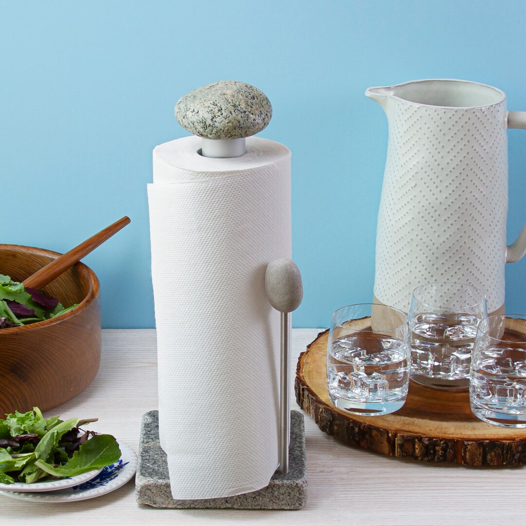 One Handed Granite Paper Towel Holder Etsy