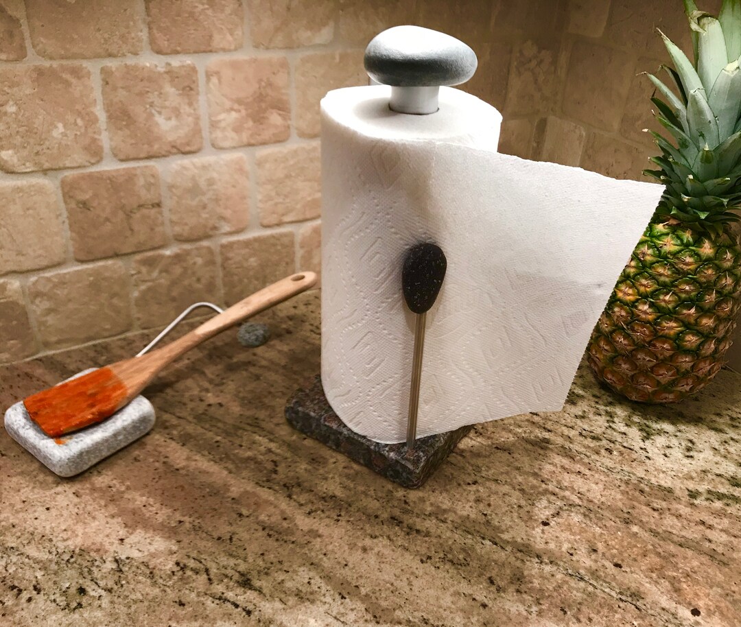 One Handed Granite Paper Towel Holder Etsy